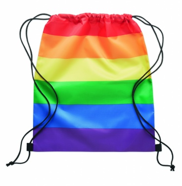 Logotrade promotional products photo of: Rainbow RPET drawstring bag