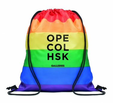 Logotrade promotional merchandise photo of: Rainbow RPET drawstring bag