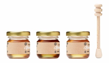 Logotrade promotional item image of: Set of 3 wildflower honey