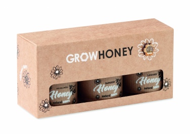 Logotrade promotional item picture of: Set of 3 wildflower honey