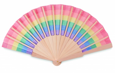 Logotrade promotional giveaways photo of: Rainbow wooden hand fan