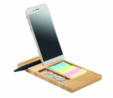 Logo trade promotional merchandise image of: Bamboo desk phone stand