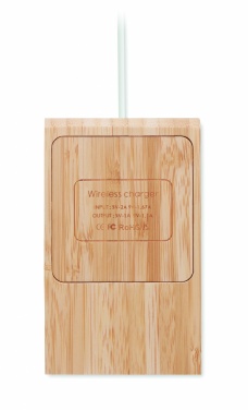 Logotrade business gifts photo of: Bamboo wireless charger  10W ODOS