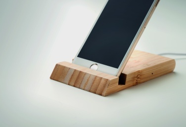 Logotrade promotional item image of: Bamboo wireless charger 10W