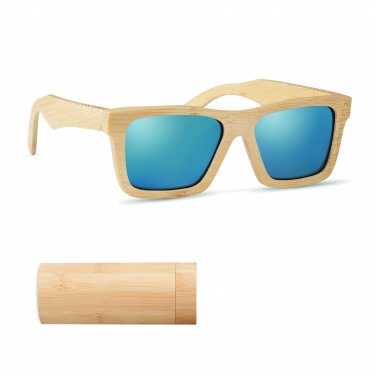 Logo trade promotional item photo of: Sunglasses and case in bamboo KEILA