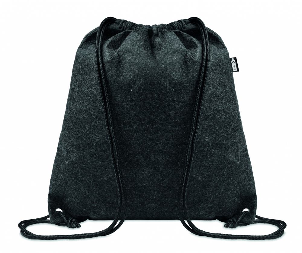 Logo trade promotional item photo of: RPET felt drawstring bag