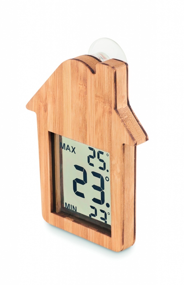 Logo trade promotional gift photo of: Bamboo weather station HISA