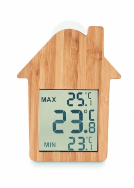 Logo trade promotional gifts image of: Bamboo weather station HISA