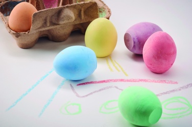 Logo trade promotional gift photo of: 6 chalk eggs in box