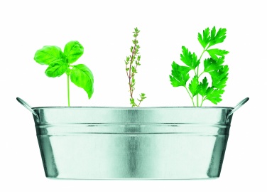 Logotrade advertising product picture of: Zinc tub with 3 herbs seeds