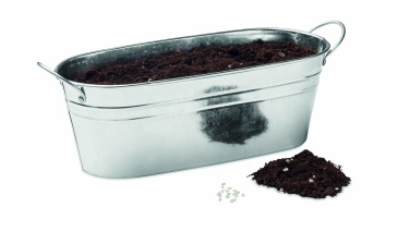 Logo trade advertising product photo of: Zinc tub with 3 herbs seeds