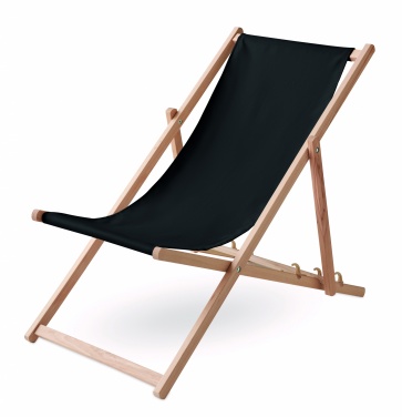 Logo trade promotional merchandise picture of: Beach chair in wood