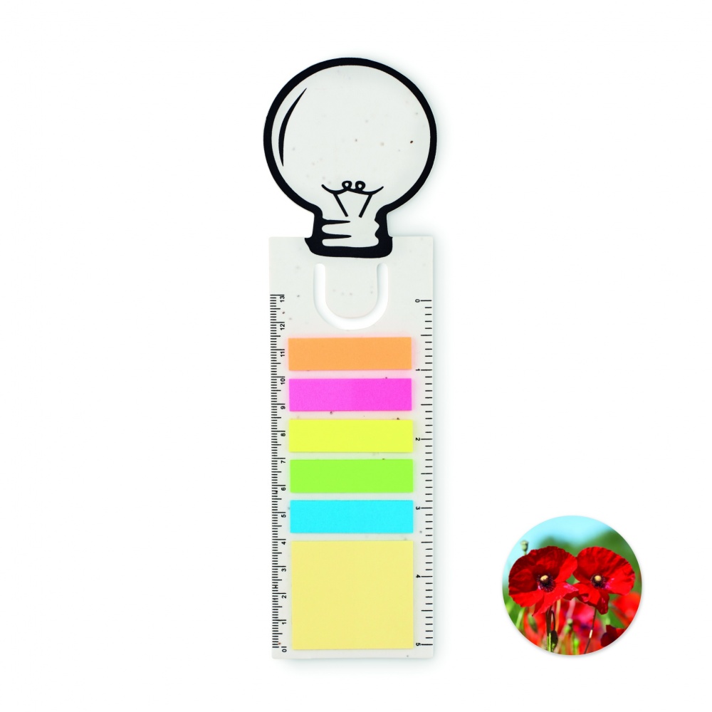 Logotrade promotional gift image of: Seed paper bookmark w/memo pad