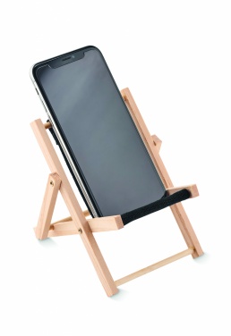 Logo trade promotional gifts image of: Deckchair-shaped phone stand