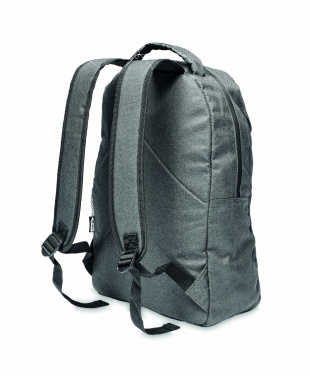 Logo trade promotional giveaways picture of: 600D RPET 2 tone backpack