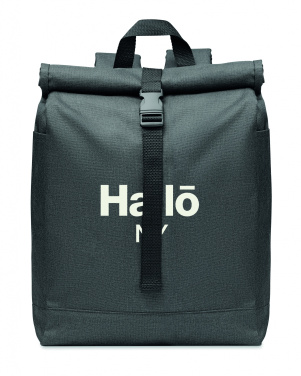 Logo trade promotional giveaways picture of: 600D RPET 2 tone backpack