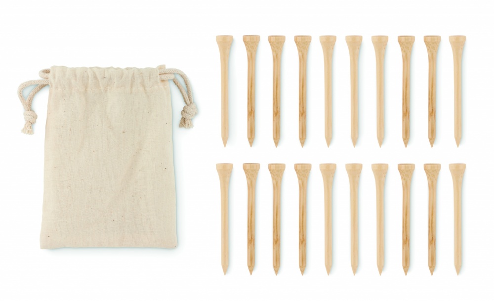 Logotrade promotional merchandise picture of: 20 bamboo golf tees set