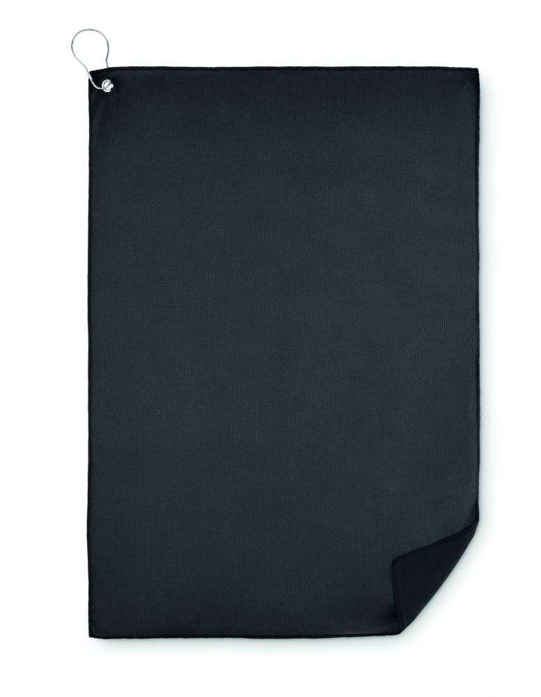 Logotrade corporate gift picture of: RPET golf towel with hook clip