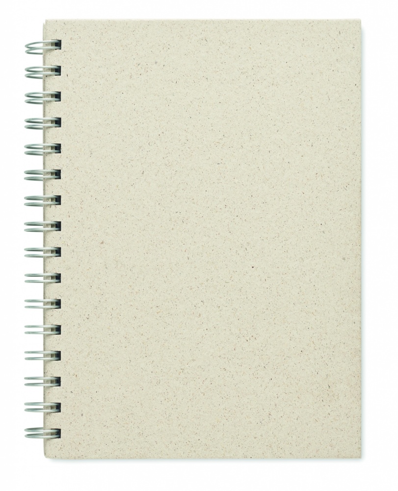 Logo trade promotional items picture of: A5 grass notebook 80 lined