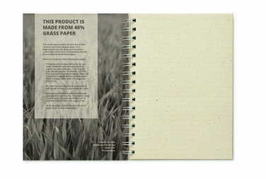 Logo trade advertising products picture of: A5 grass notebook 80 lined