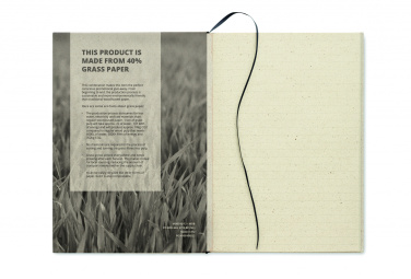 Logotrade promotional item image of: A5 grass notebook 80 lined