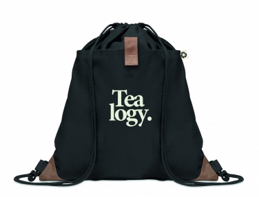 Logo trade promotional merchandise image of: Recycled cotton drawstring bag