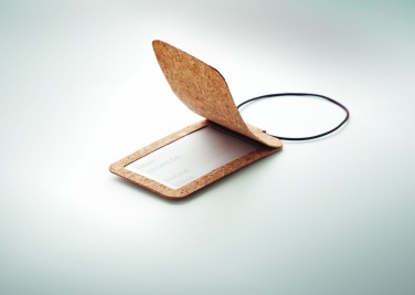 Logo trade corporate gifts image of: Cork luggage tag