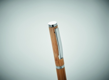 Logo trade corporate gifts image of: Bamboo gel pen