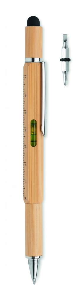 Logotrade promotional giveaways photo of: Spirit level pen in bamboo