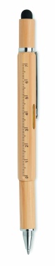 Logotrade promotional item image of: Spirit level pen in bamboo