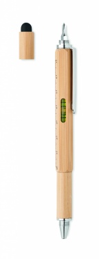 Logo trade promotional giveaways image of: Spirit level pen in bamboo