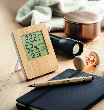 Logotrade advertising products photo of: Bamboo weather station