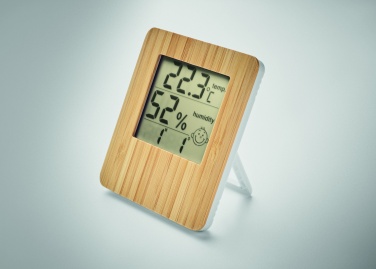 Logo trade promotional gifts picture of: Bamboo weather station