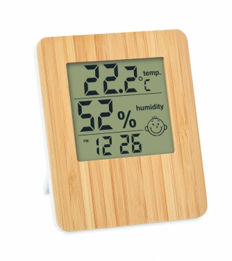 Logotrade promotional products photo of: Bamboo weather station