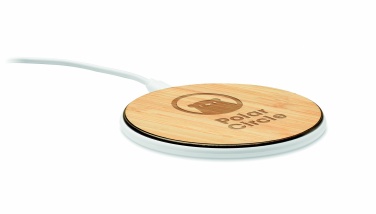 Logo trade promotional merchandise image of: Bamboo wireless charger 10W