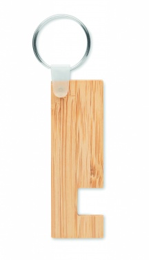 Logotrade promotional gift picture of: Bamboo stand and key ring Savonlinna