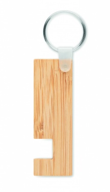 Logo trade promotional merchandise image of: Bamboo stand and key ring Savonlinna