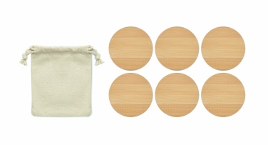 Logotrade promotional merchandise photo of: Set of 6 bamboo coasters