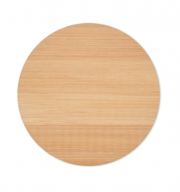 Logo trade promotional giveaways image of: Bamboo round coaster