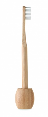 Logotrade promotional item picture of: Bamboo tooth brush with stand