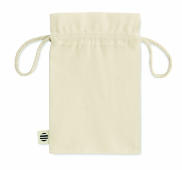 Logo trade promotional products image of: Small organic cotton gift bag