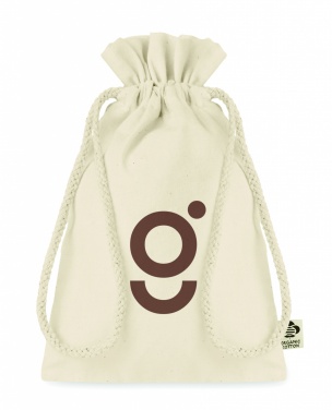 Logo trade promotional gift photo of: Small organic cotton gift bag