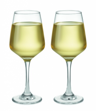 Logo trade advertising product photo of: Set of 2 wine glasses