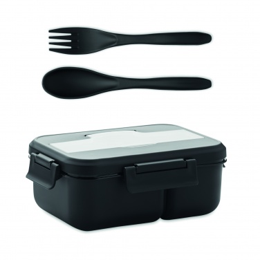 Logo trade promotional merchandise image of: Lunch box with cutlery in PP