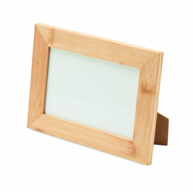 Logo trade business gift photo of: Bamboo photo frame