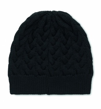 Logotrade promotional merchandise image of: Cable knit beanie in RPET