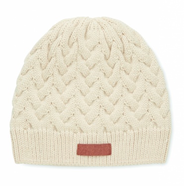 Logotrade promotional items photo of: Cable knit beanie in RPET