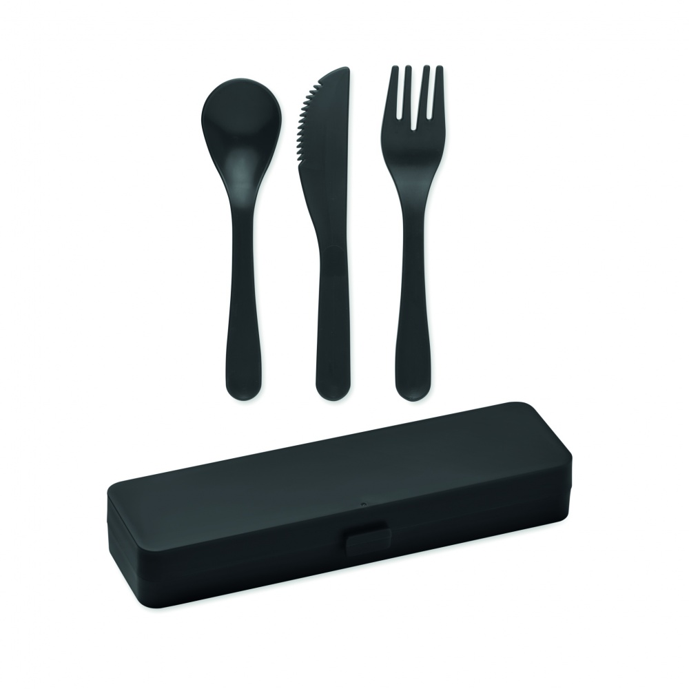 Logotrade promotional product image of: Cutlery set recycled PP