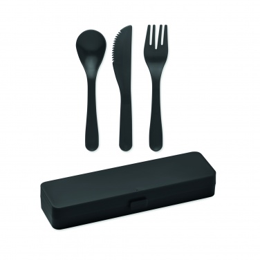 Logo trade promotional gifts image of: Cutlery set recycled PP