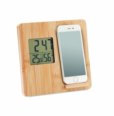 Logotrade advertising product image of: Bamboo weather station 10W